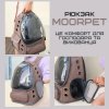 Рюкзак Капсула Для Переноски Кошек и Домашних Животных 42*34*27 см с Окном До 7 кг MoorPet Коричневая
