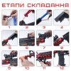 Детский Игрушечный Гель Бластер на Орбизах M416 Орбиган + Глушитель + Оптика + Обойма Барабан 95 см Красный