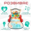 Детский Развивающий Музыкальный Коврик 2в1 Интерактивный Игровой Центр с Пианино, Погремушками и Ходунками для Новорожденных