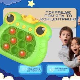 Детская Интерактивная Развивающая Игрушка Игровая Консоль Антистресс Электронный Pop It Pro 4 Режима + Подсветка  Поп Ит Принцесса-Лягушка