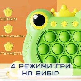 Детская Интерактивная Развивающая Игрушка Игровая Консоль Антистресс Электронный Pop It Pro 4 Режима + Подсветка  Поп Ит Принцесса-Лягушка
