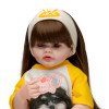 Силиконовая Коллекционная Кукла Реборн Reborn Девочка Андреа Полностью Анатомическая (Виниловая Кукла) Высота 55 см