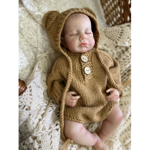 Силиконовая Коллекционная Кукла Реборн Reborn Мальчик Тед Полностью Анатомическая (Виниловая Кукла) Высота 50 см Reborn Dolls
