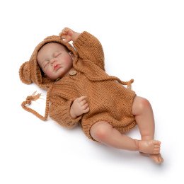Силиконовая Коллекционная Кукла Реборн Reborn Девочка Тедди Полностью Анатомическая (Виниловая Кукла) Высота 50 см