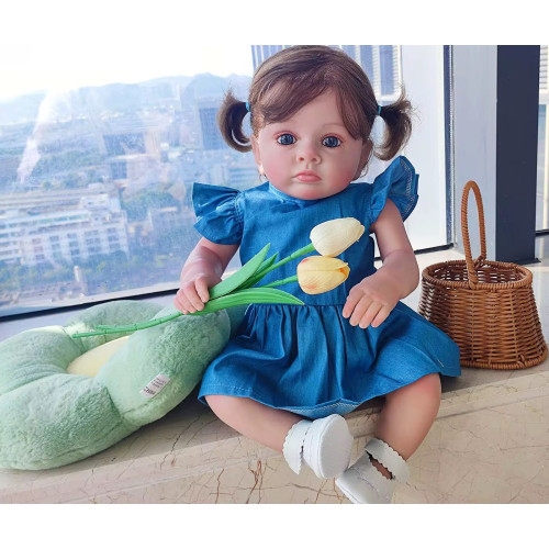 Силиконовая Коллекционная Кукла Реборн Reborn Девочка Бекки (Виниловая Кукла) Высота 60 см Reborn Dolls