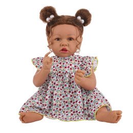 Силиконовая Коллекционная Кукла Реборн Reborn Девочка Латика Полностью Анатомическая (Виниловая Кукла) Высота 55 см