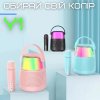 Портативная Мини Караоке Система Для Дома Блютуз Колонка с LED Подсветкой и Функцией Смены Голоса Y1 Чёрная