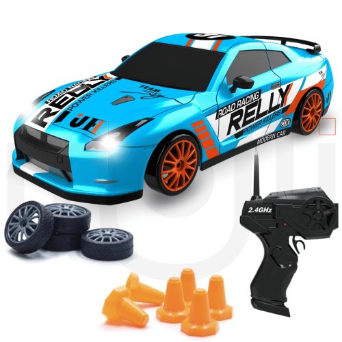 Радиоуправляемая Дрифтовая Машинка на Аккумуляторе с LED Подсветкой RC Race Nissan GT-R 4WD 18.5 см STUNT CAR