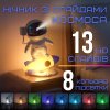Лазерний Проектор Планетарій Зіркової Галактики Космонавт з 13 Слайдами Світлодіодний LED Нічник Для Дорослих та Дітей