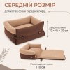 Раскладная Лежанка Кровать 3в1 Для Собак и Котов Большой Лежак Для Животных со Съёмной Подушкой Zmaker 