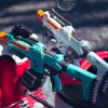 Гелевый Бластер с Водяными Шариками Орбиз SKD TOP Quality Автоматический на Аккумуляторе с Электрической Обоймой Барабан Для Детей и Взрослых CS002 Rhino Белый