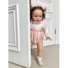 Силиконовая Коллекционная Кукла Реборн Reborn Девочка Тиффани (Виниловая Кукла) Высота 65 см