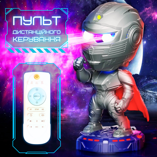 Проектор Звездного Неба с Bluetooth Колонкой + Звуки Природы + LED Подсветка Светодиодный Ночник Супергерой Лазерный 8 Режимов Для Детей и Взрослых Combuy