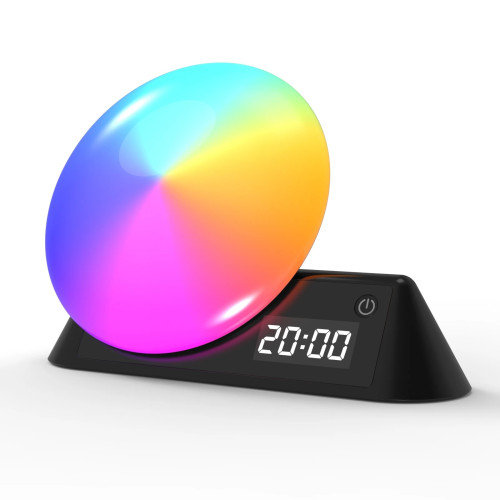 Умный Смарт Ночник Будильник Wake-Up Light Лампа с Имитацией Рассвета и LED Подсветкой + Встроеные Звуки Природы и Bluetooth  Bolong