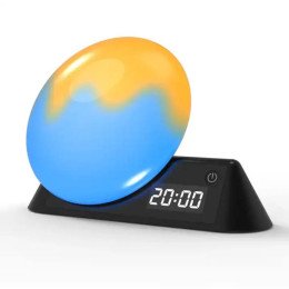 Умный Смарт Ночник Будильник Wake-Up Light Лампа с Имитацией Рассвета и LED Подсветкой + Встроеные Звуки Природы и Bluetooth 
