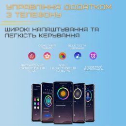 Умный Смарт Ночник Будильник Wake-Up Light Лампа с Имитацией Рассвета и LED Подсветкой + Встроеные Звуки Природы и Bluetooth 