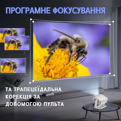 Портативний WIFI Міні LED Проектор 2800 Lumen + Bluetooth з Динаміком та Підставкою 2 Режими та Screen Mirroring Cheerlux C6B Cheerlux