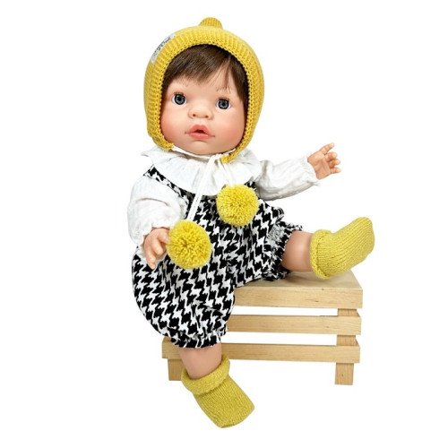 Испанская Виниловая Кукла Нинес Joy Collection Мальчик Пупс с Тёмными Волосами в Коробке Nines d`Onil 37 см Nines d'Onil