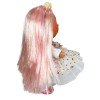 Испанская Кукла Миа Нинес Виниловая Девочка с Розовыми Волосами Mia Glitter Nines d`Onil 30 см