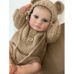 Силиконовая Коллекционная Кукла Реборн Младенец Новорожденная Девочка Пупс Минни (Виниловая Кукла) 50 см Reborn Reborn Dolls