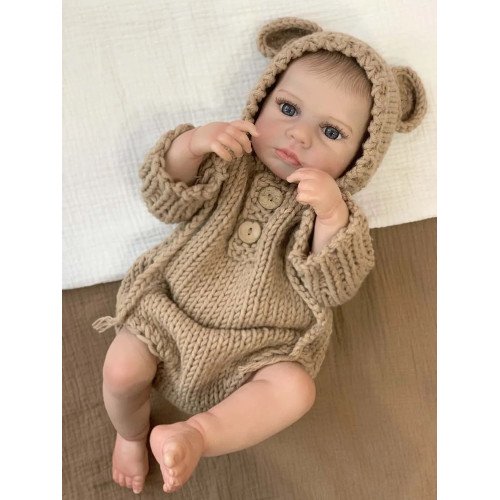 Силиконовая Коллекционная Кукла Реборн Младенец Новорожденная Девочка Пупс Минни (Виниловая Кукла) 50 см Reborn Reborn Dolls