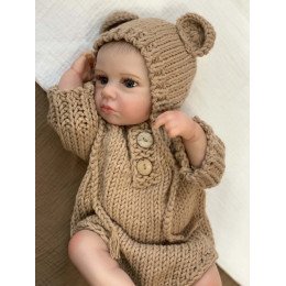 Силиконовая Коллекционная Кукла Реборн Младенец Новорожденная Девочка Пупс Минни (Виниловая Кукла) 50 см Reborn