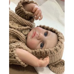 Силиконовая Коллекционная Кукла Реборн Младенец Новорожденная Девочка Пупс Минни (Виниловая Кукла) 50 см Reborn