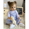 Коллекционная Силиконовая Кукла Реборн Reborn Анатомическая Девочка с Длинными Волосами Аманда (Виниловая Кукла) 55 см