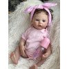 Коллекционная Силиконовая Кукла Реборн Reborn Анатомическая Девочка Пупс с Волосами Жасмин (Виниловая Кукла) 45 см