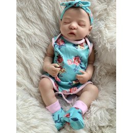 Силиконовая Коллекционная Кукла Реборн Reborn Анатомическая Новорожденная Девочка Младенец Кенди (Виниловая Кукла) 50 см