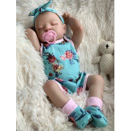 Силиконовая Коллекционная Кукла Реборн Reborn Анатомическая Новорожденная Девочка Младенец Кенди (Виниловая Кукла) 50 см