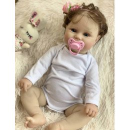 Коллекционная Силиконовая Кукла Реборн Младенец Reborn Анатомическая Девочка Пупс Эрика (Виниловая Кукла) 50 см