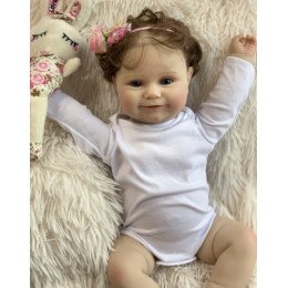 Коллекционная Силиконовая Кукла Реборн Младенец Reborn Анатомическая Девочка Пупс Эрика (Виниловая Кукла) 50 см