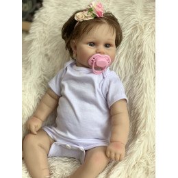 Коллекционная Силиконовая Кукла Реборн Младенец Reborn Анатомическая Девочка Пупс Эрика (Виниловая Кукла) 50 см
