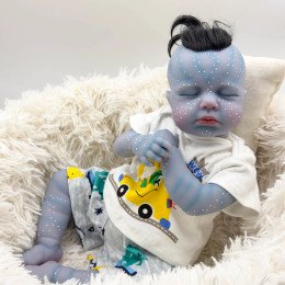Коллекционная Силиконовая Кукла Реборн Полностью Анатомический Мальчик Аватар (Виниловая Кукла Аватар) Высота 49 см Reborn Dolls