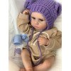 Силиконовая Коллекционная Кукла Реборн Пупс Reborn Новорожденная Девочка Младенец Менни (Виниловая Кукла) 50 см