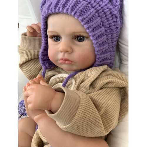 Силиконовая Коллекционная Кукла Реборн Пупс Reborn Новорожденная Девочка Младенец Менни (Виниловая Кукла) 50 см Reborn Dolls