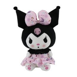 Плюшевая Игрушка Куроми Мягкая из Аниме Черная в Розовом Платье 25 см Hello Kitty