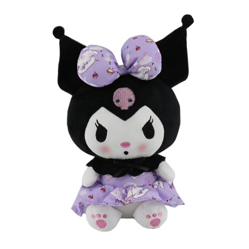 М'яка Іграшка Куромі Плюшева Аніме Чорна у Фіолетовій Сукні 25 см Hello Kitty