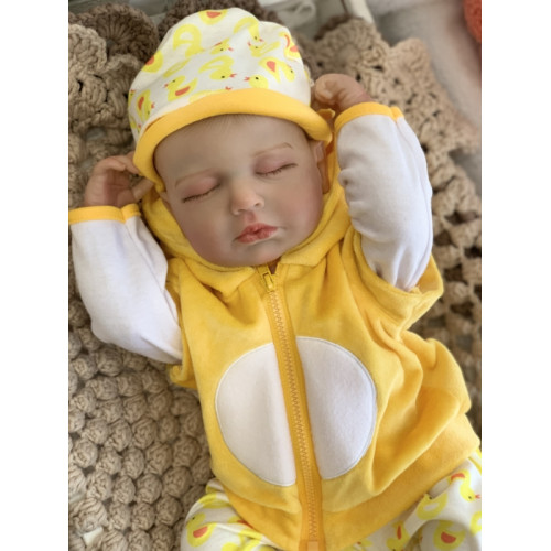 Коллекционная Силиконовая Кукла Реборн Младенец Reborn Анатомический Новорождённый Мальчик Пупс Платон (Виниловая Кукла) 50 см Reborn Dolls