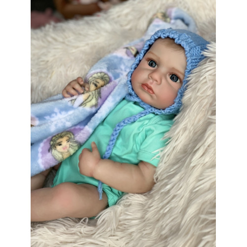 Коллекционная Силиконовая Кукла Реборн Новорожденный Младенец Reborn Анатомический Мальчик Пупс Илюша (Виниловая Кукла) 50 см Reborn Dolls
