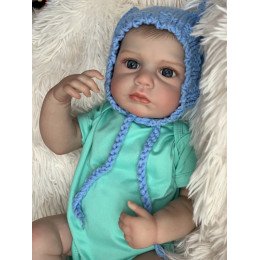 Коллекционная Силиконовая Кукла Реборн Новорожденный Младенец Reborn Анатомический Мальчик Пупс Илюша (Виниловая Кукла) 50 см