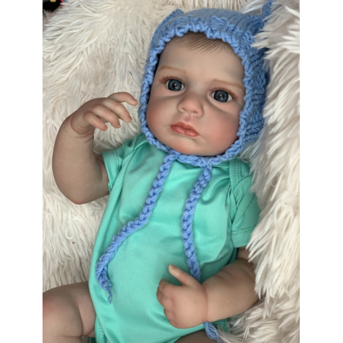 Коллекционная Силиконовая Кукла Реборн Новорожденный Младенец Reborn Анатомический Мальчик Пупс Илюша (Виниловая Кукла) 50 см Reborn Dolls
