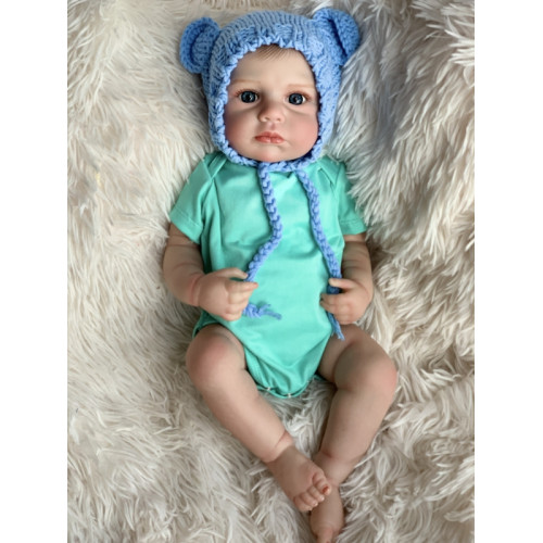 Коллекционная Силиконовая Кукла Реборн Новорожденный Младенец Reborn Анатомический Мальчик Пупс Илюша (Виниловая Кукла) 50 см Reborn Dolls