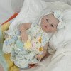 Коллекционная Силиконовая Кукла Реборн Младенец Reborn Новорождённая Девочка Пупс Мегган (Виниловая Кукла) 45 см