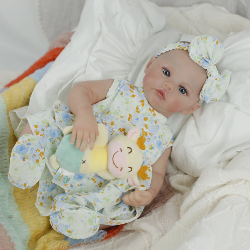 Коллекционная Силиконовая Кукла Реборн Младенец Reborn Новорождённая Девочка Пупс Мегган (Виниловая Кукла) 45 см Reborn Dolls