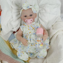 Коллекционная Силиконовая Кукла Реборн Младенец Reborn Новорождённая Девочка Пупс Мегган (Виниловая Кукла) 45 см