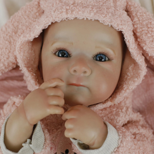 Коллекционная Силиконовая Кукла Реборн Новорождённый Младенец Reborn Девочка Пупс Банни (Виниловая Кукла) 50 см Reborn Dolls