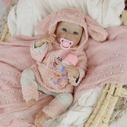 Коллекционная Силиконовая Кукла Реборн Новорождённый Младенец Reborn Девочка Пупс Банни (Виниловая Кукла) 50 см