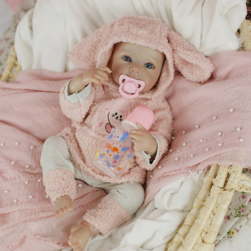 Коллекционная Силиконовая Кукла Реборн Новорождённый Младенец Reborn Девочка Пупс Банни (Виниловая Кукла) 50 см Reborn Dolls